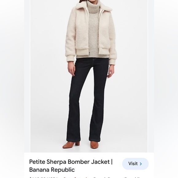 Banana Republic Sherpa Bomber jacket - Picture 2 of 2